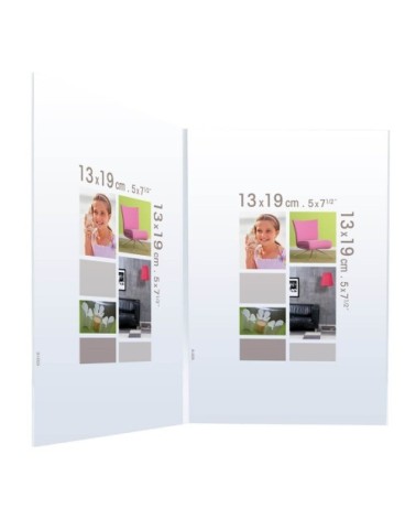 Cadre photo double cristal plexiglas® 13x19