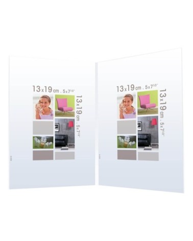 Cadre photo double cristal plexiglas® 13x19