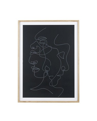 Tableau en verre imprimé abstrait noir et blanc 75x100