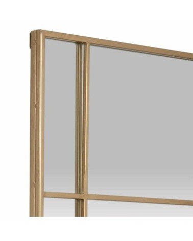 Miroir en métal doré 50x110