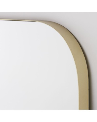 Miroir en métal doré 80x131