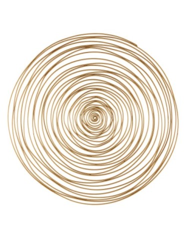 Déco murale spirale en métal doré D91