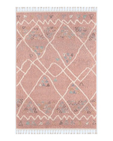 Tapis salon ethnique rose  200x290 style berbere