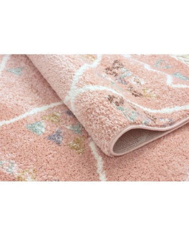 Tapis salon ethnique rose  200x290 style berbere