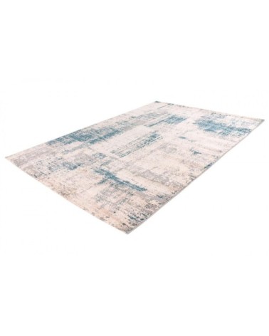 Tapis rayé design en polyester bleu 160x230