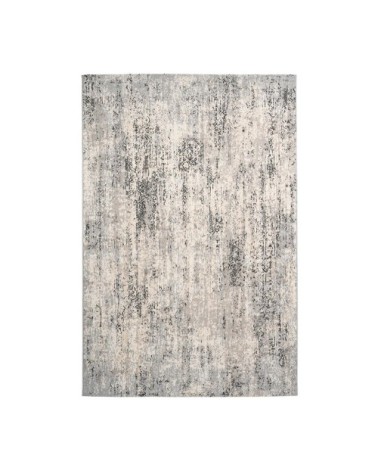 Tapis rayé design en polyester gris 200x290