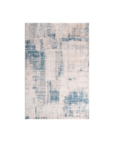 Tapis rayé design en polyester bleu 200x290