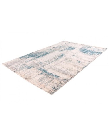 Tapis rayé design en polyester bleu 200x290