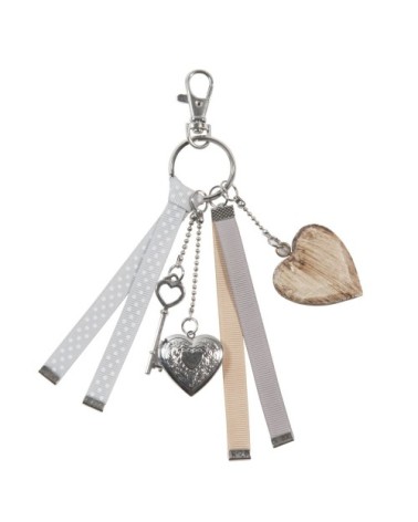 Porte-clés gris HORTENSE