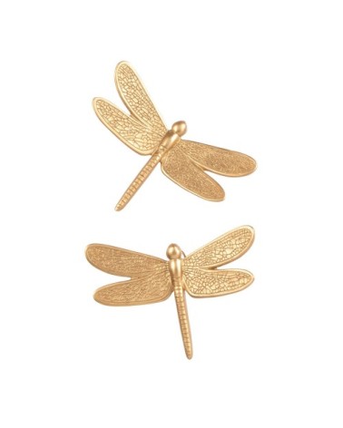 Déco murales libellules dorées 10x14 (x2)