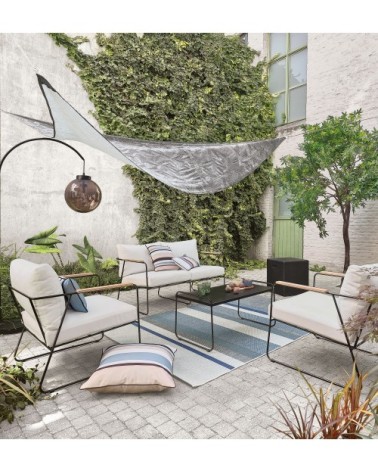 Tapis en polypropylène gris et écru 160x230