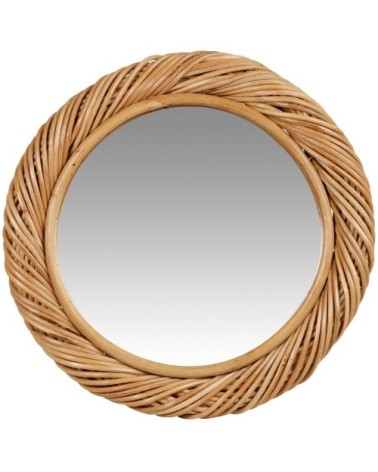 Miroir rond beige D39