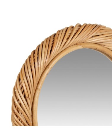 Miroir rond beige D39