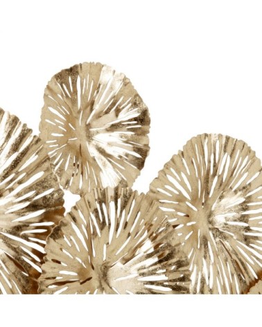 Déco murale en métal doré 81x54