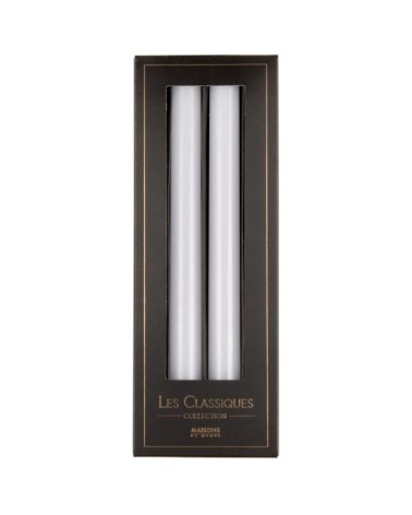 Bougies longues blanches (x4)