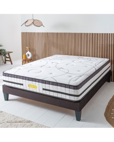 Ensemble Matelas à Ressorts ensachés et sommier 160x200