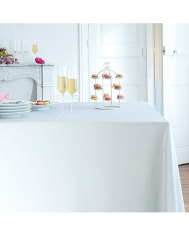 Nappe enduite carrée 160 x 160 cm argent