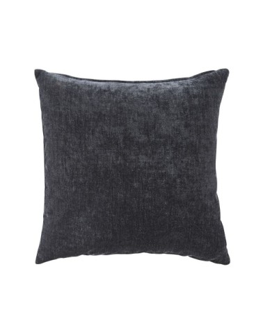 Coussin en velours effet vieilli gris anthracite 45x45, OEKO-TEX®