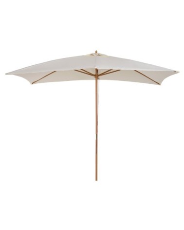 Parasol droit rectangulaire crème
