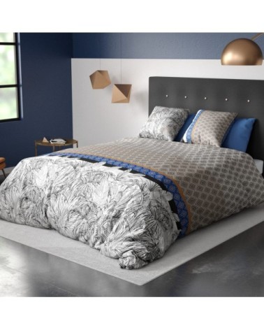 Parure de couette 100% coton 57 fils imprimée 240x220cm 2 taies