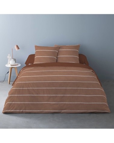 Parure de couette 100% coton flanelle imprimée 240x220cm 2 taies