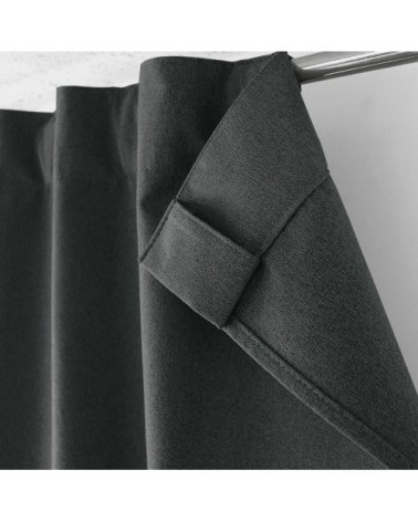 Rideau occultant [ ]polyester[ ]gris foncé[ ]140x240