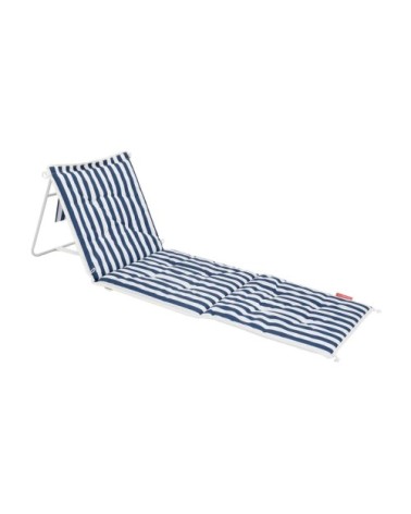 Lot de 2 Chaises de Plage Pliables Bleu