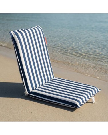 Lot de 2 Chaises de Plage Pliables Bleu