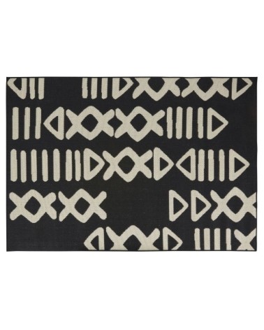 Tapis en polypropylène noir et gris 160x230