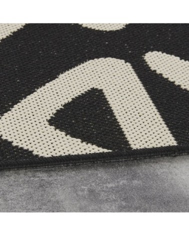 Tapis en polypropylène noir et gris 160x230