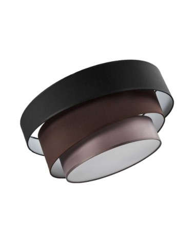 Plafonnier tissu en textile noir