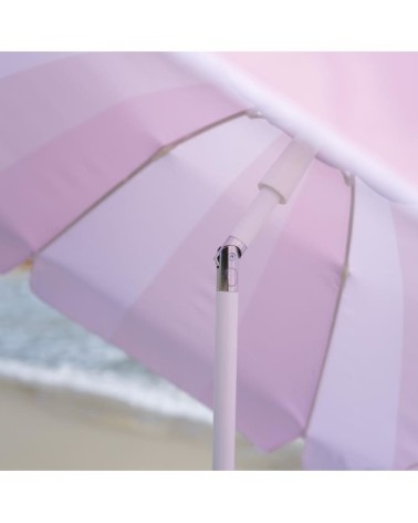 Parasol plage inclinable UPF50+ polyester rosa