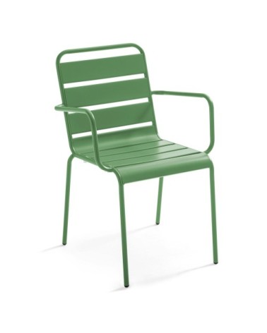 Fauteuil en métal vert cactus
