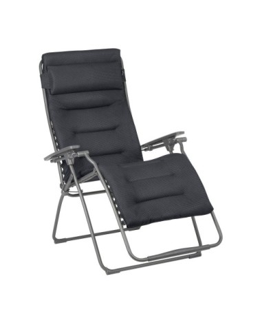 Fauteuil relax zéro gravité xl en acier gris l97xl76xh123