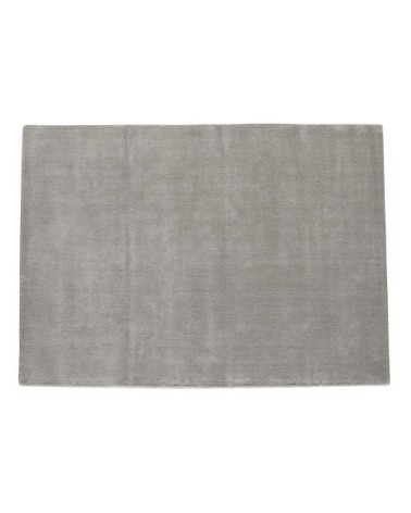 Tapis à poils courts en laine gris 160 x 230 cm SOFT