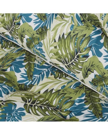Matelas palette en coton imprimé tropical vert 80x120