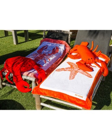 Coussin extérieur homard orange vif