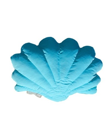 Coussin extérieur coquillage bleu ciel