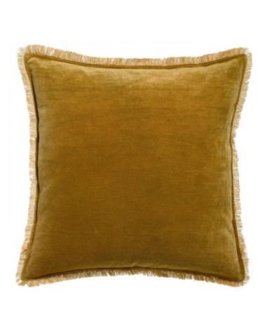 Coussin uni  en coton bronze 45 x 45