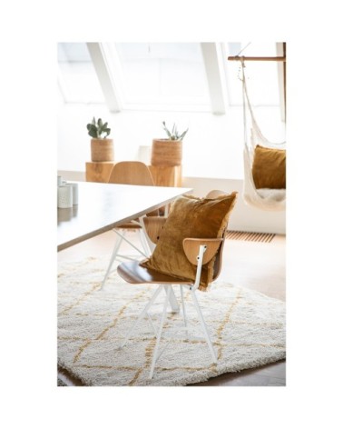 Coussin uni  en coton bronze 45 x 45