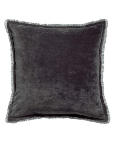 Coussin uni  en coton ombre 45 x 45