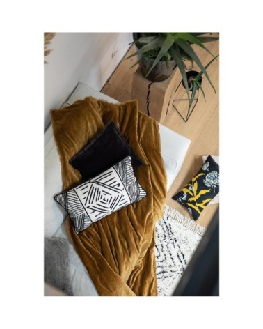 Coussin uni  en coton ombre 45 x 45