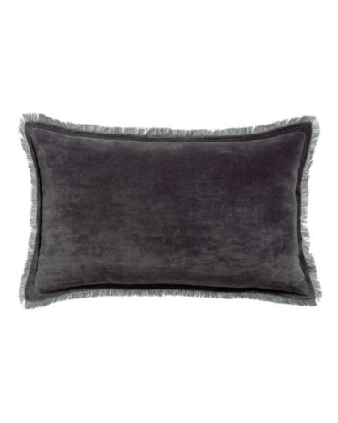 Coussin uni  en coton ombre 30 x 50