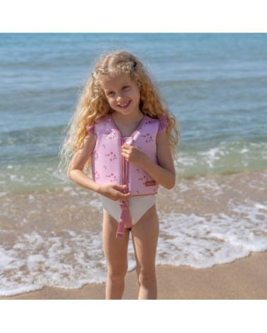 Gilet natation enfant néoprène 3-6 ans sécurité rose