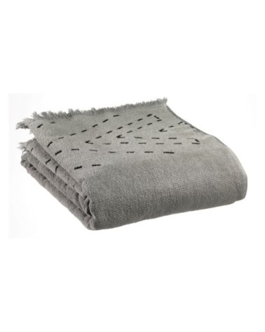 Drap de bain  en coton gris 90 x 150