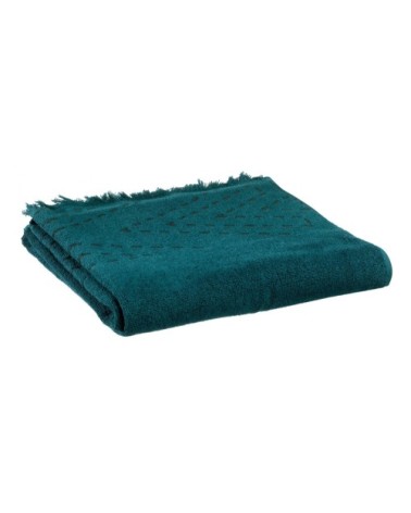 Drap de douche  en coton pétrole 70 x 140