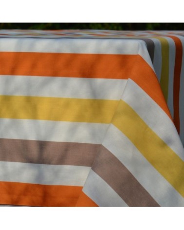 Nappe en coton enduit jaune rectangle 160 x 300 cm