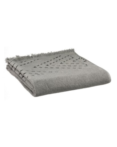 Drap de douche  en coton gris 70 x 140