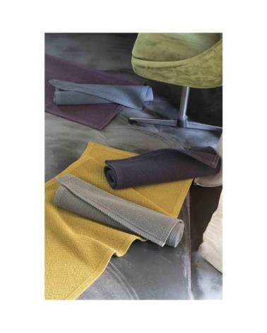 Tapis de bain uni  en coton absynthe 54 x 64