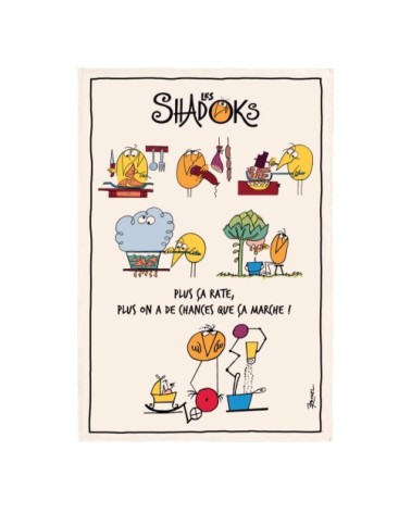 Torchon  en cuisine en coton écru 48 x 72